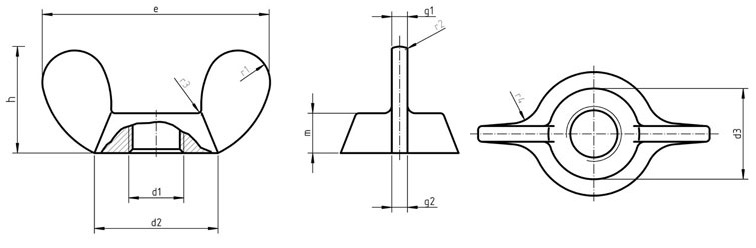 DIN 315 A Wing Nuts